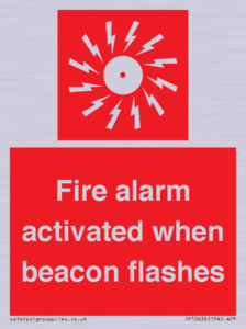 Fire alarm activated when beacon flashes